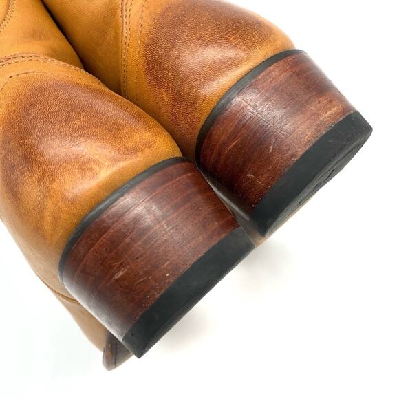 TECOVAS The Penny Leather Ankle Boot Caramel Tan 8.5 B - Picture 13 of 16